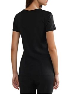 Тонкая футболка из хлопка черного цвета Emporio Armani RT163139_CC318 00120